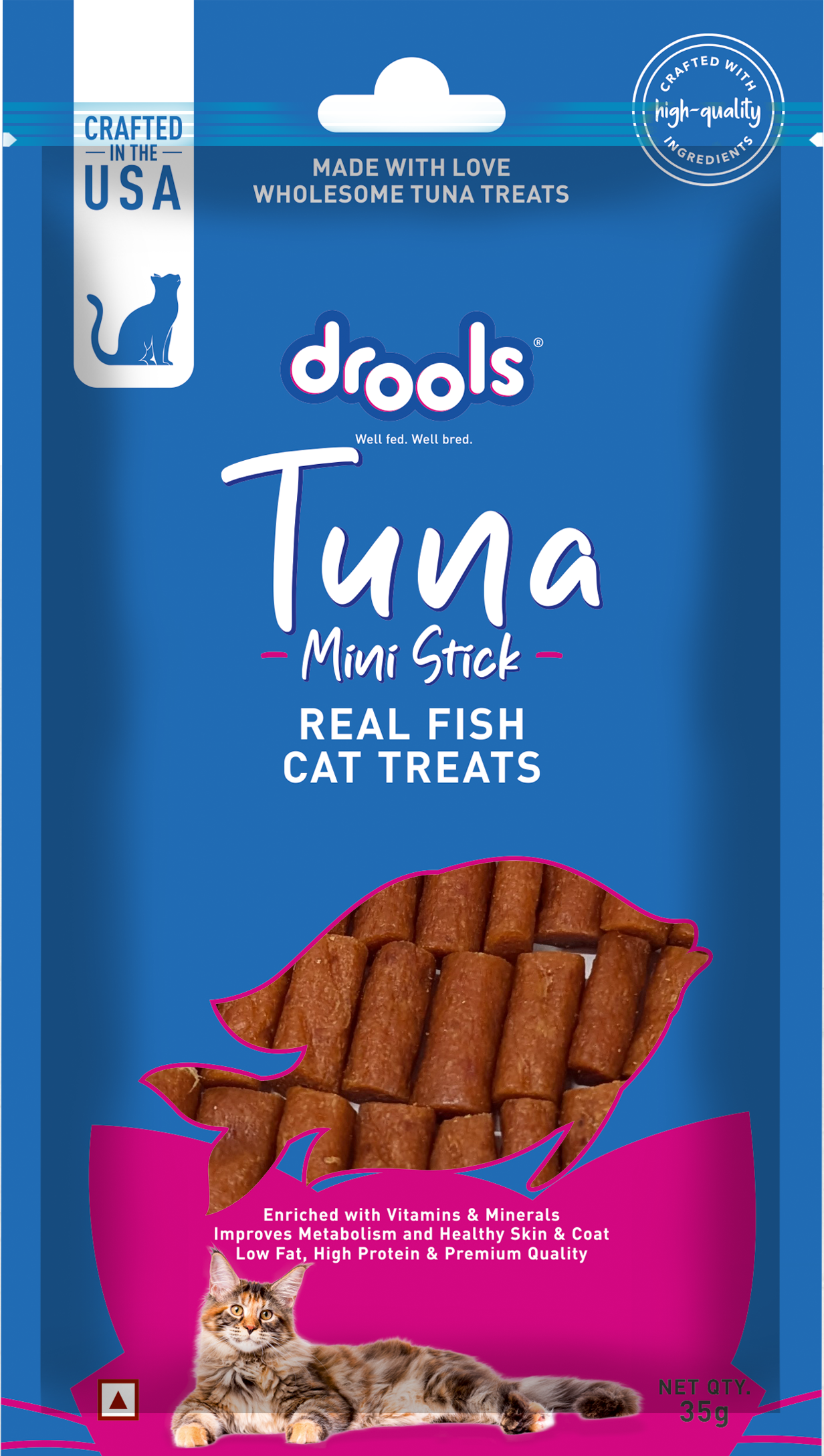 Drools Tuna Mini Sticks | Dry Cat Treats