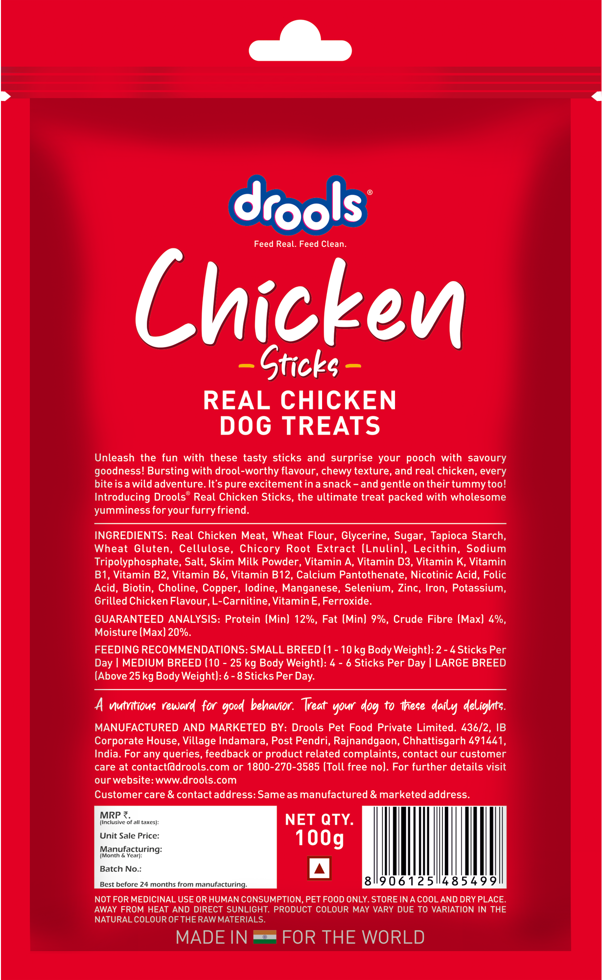 Drools Chicken Sticks | Dry Dog Treats