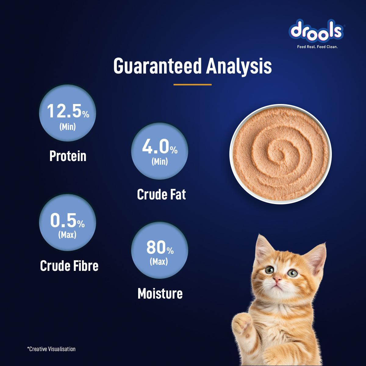 Drools Mousse Ocean Fish Kitten - 80 gm | Wet Cat Food
