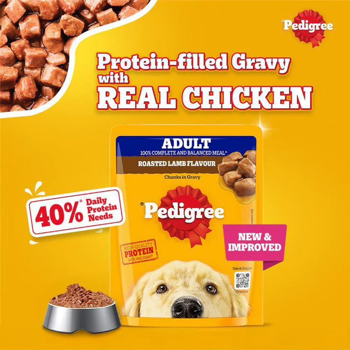 Pedigree Adult Roasted Lamb Gravy | Wet Dog Food
