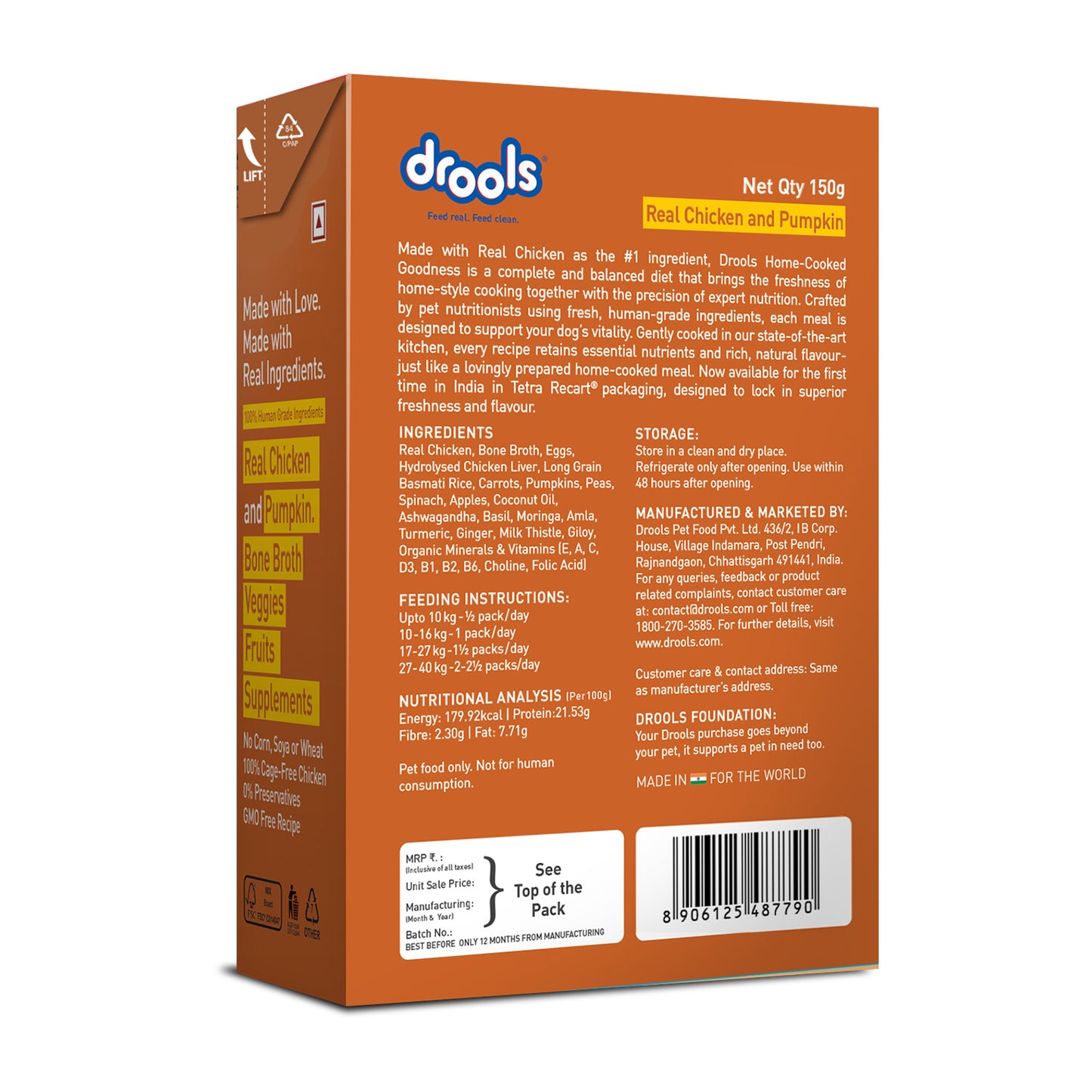 Drools Chicken Pumpkin Biryani | Fresh Dog Food