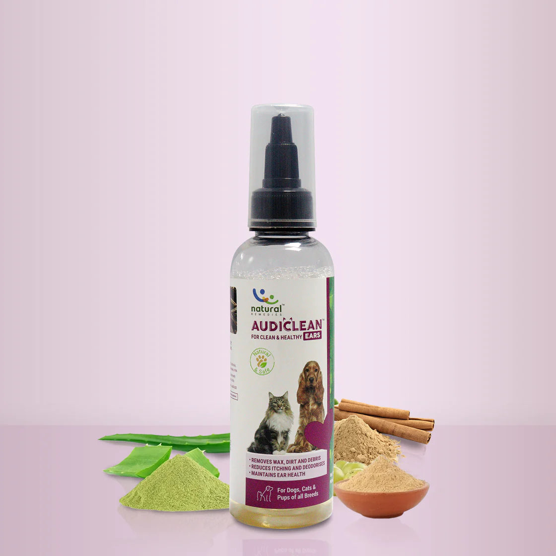 Natural Remedies Audiclean Ear Drops 90 ml | Pet Medicines