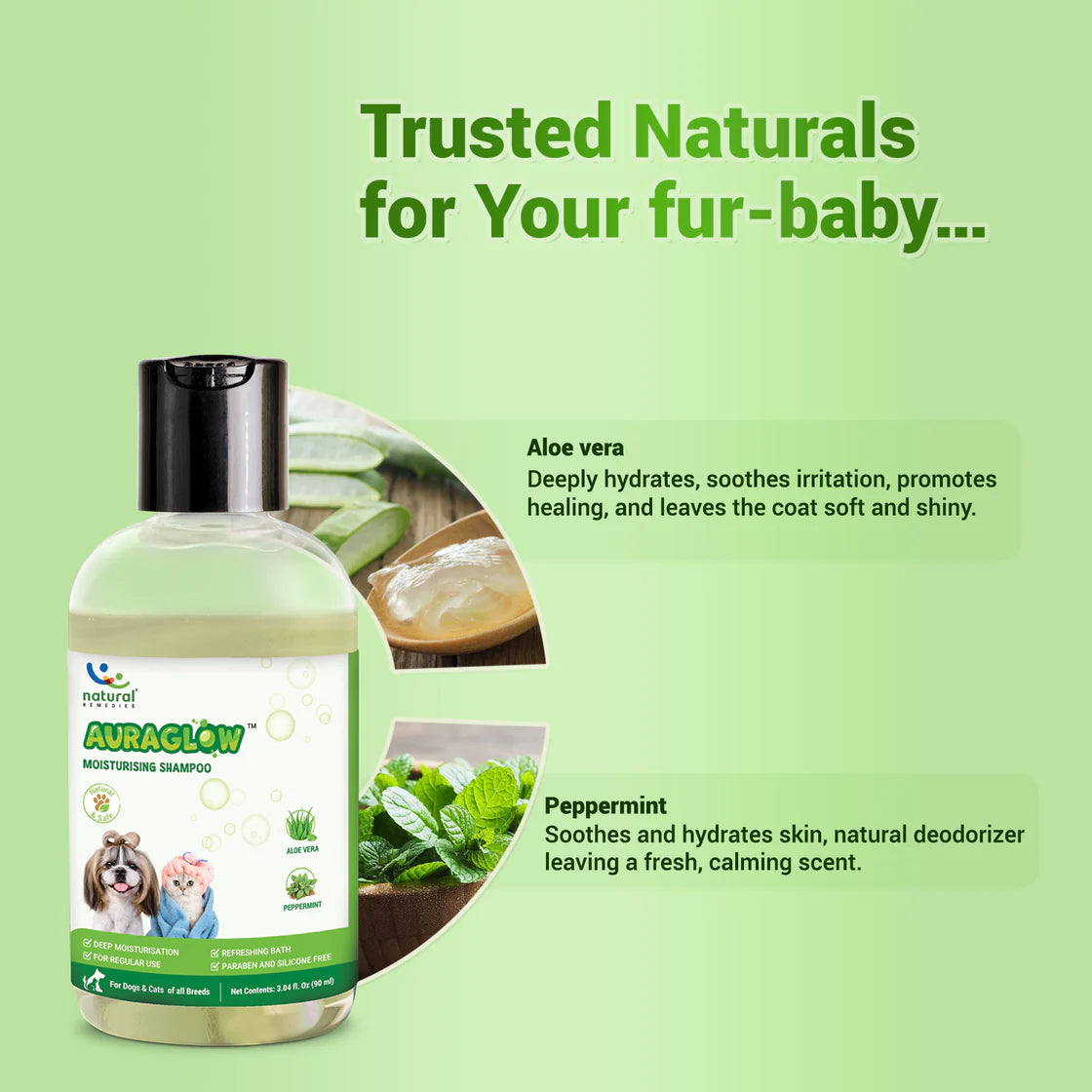 Natural Remedies Auraglow Shampoo | Pet Grooming Supplies