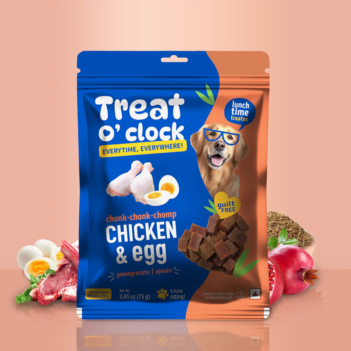 Natural Remedies Treat O'Clock Chicken & Egg Cubes | Soft Dog Treats