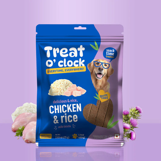 Natural Remedies Treat O'Clock Chicken & Rice Strip | Soft Dog Treats