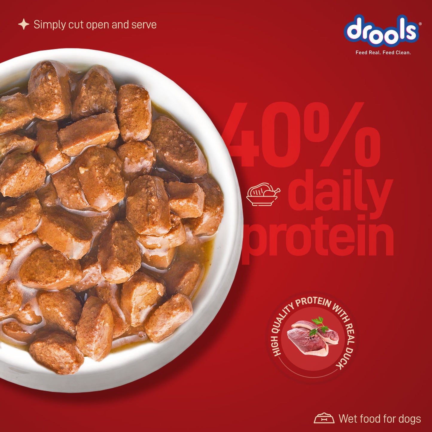 Drools Adult Duck with Pumpkin & Kale Gravy | Wet Dog Food