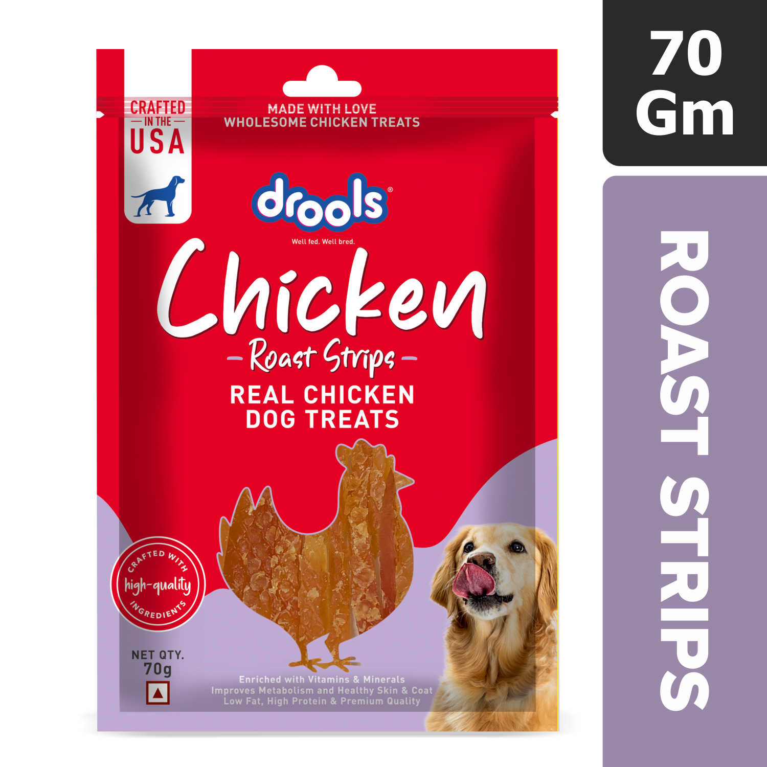 Drools Chicken Roast Strips | Dry Dog Treats - Nikhil Pet Store