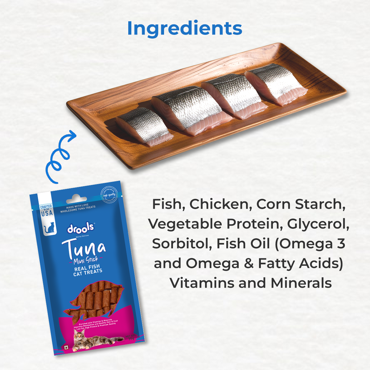 Drools Tuna Mini Sticks | Dry Cat Treats