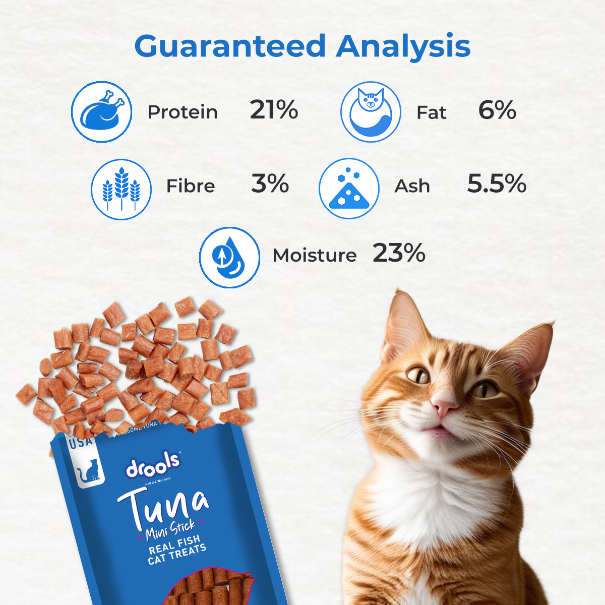 Drools Tuna Mini Sticks | Dry Cat Treats