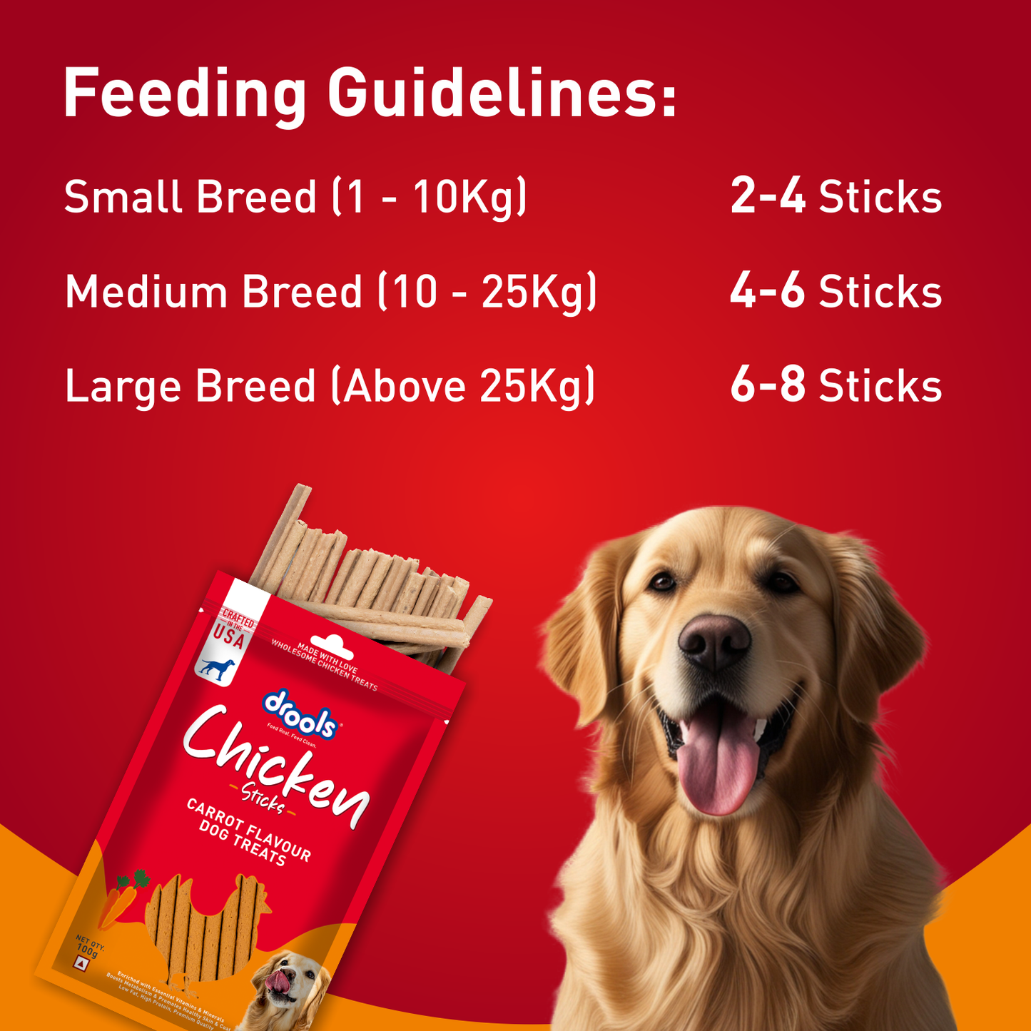 Drools Chicken Sticks | Dry Dog Treats