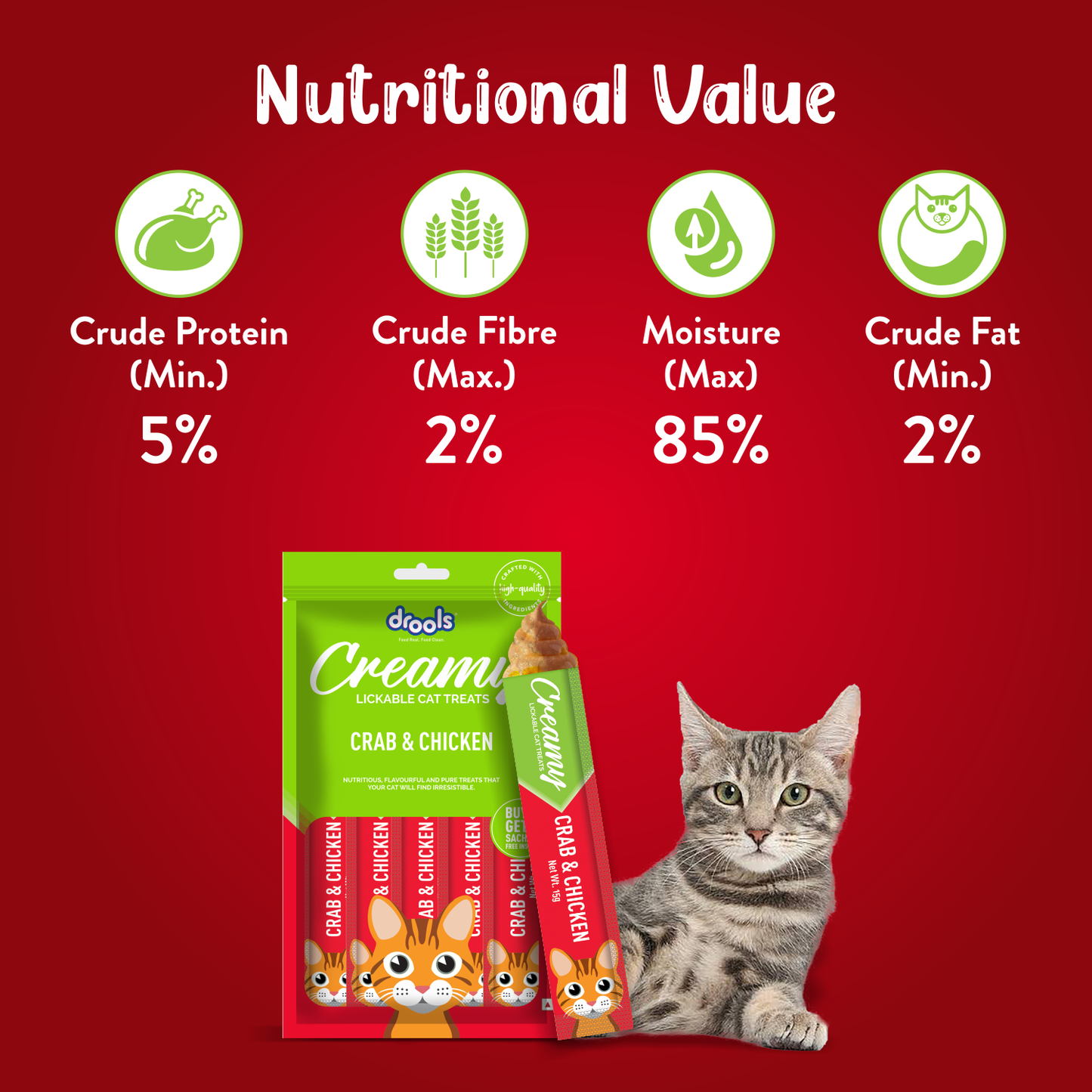 Drools Creamy Treat Crab & Chicken | Wet Cat Treats