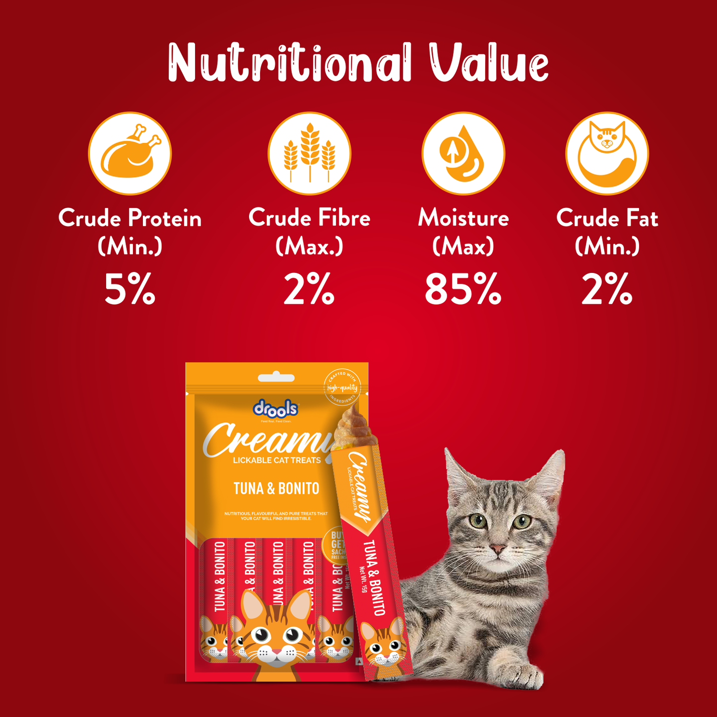 Drools Creamy Treat Tuna & Bonito | Wet Cat Treats