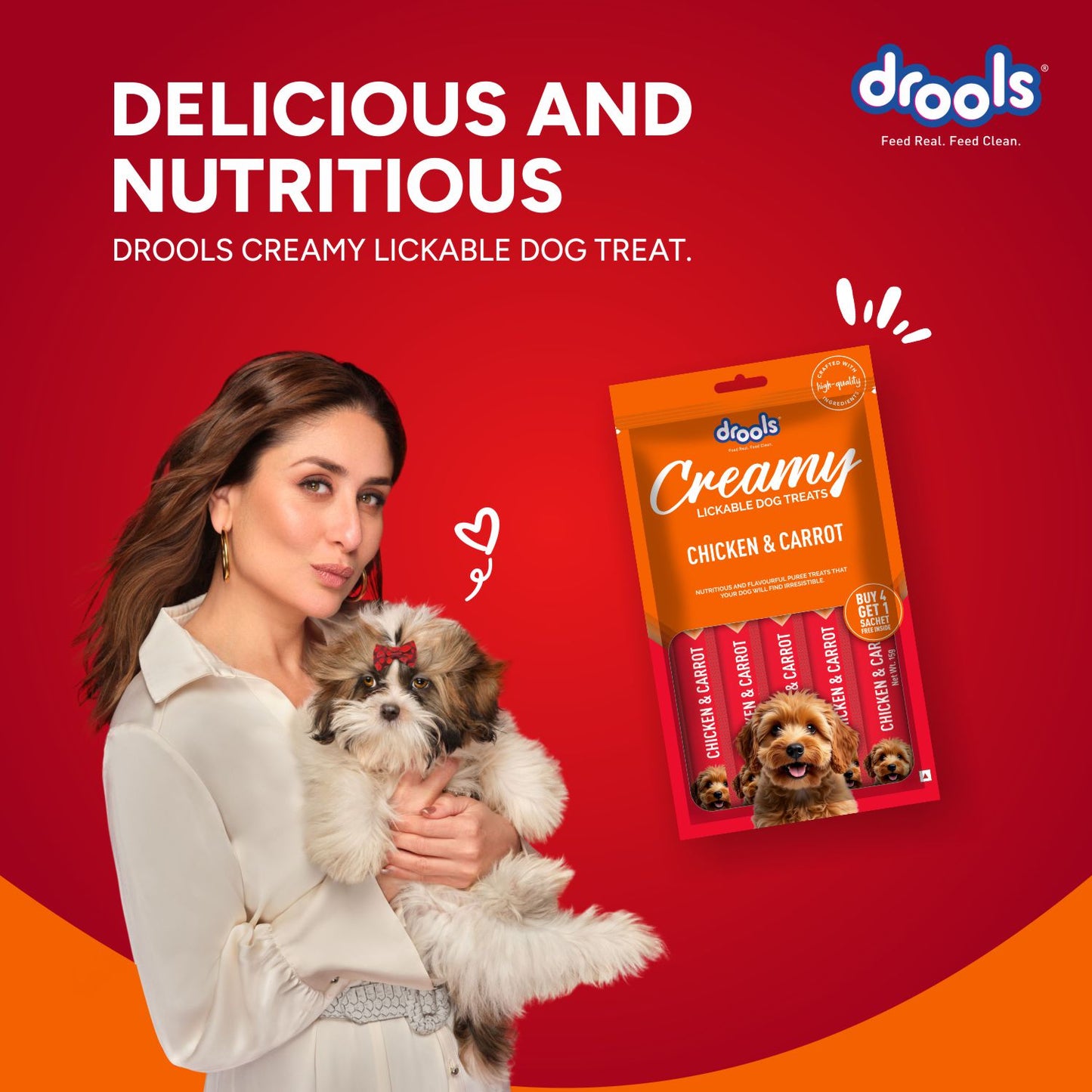 Drools Chicken & Carrot Creamy Treats | Wet Dog Treats