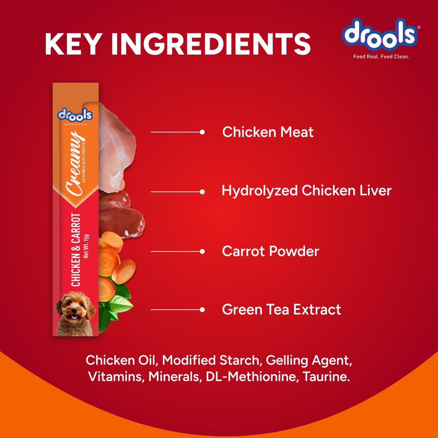 Drools Chicken & Carrot Creamy Treats | Wet Dog Treats