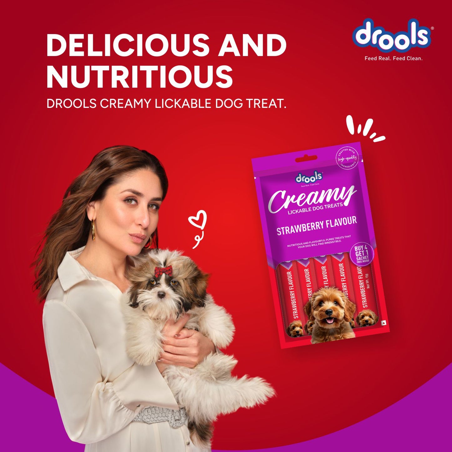 Drools Strawberry Flavor Creamy Treat | Wet Dog Food