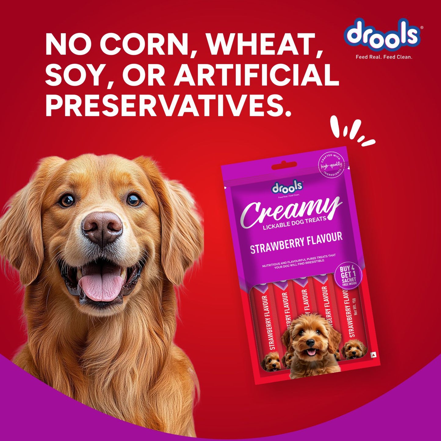 Drools Strawberry Flavor Creamy Treat | Wet Dog Food