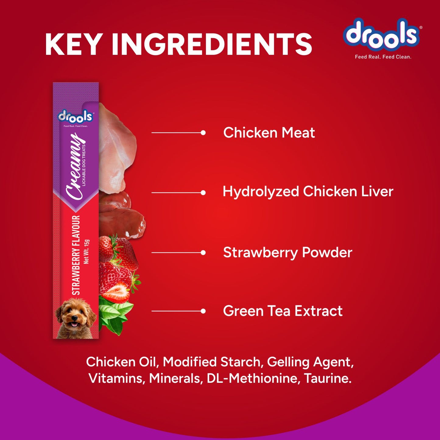 Drools Strawberry Flavor Creamy Treat | Wet Dog Food