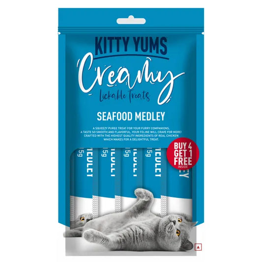 Kitty Yums Seafood Medley Creamy Treat | Wet Cat Treats