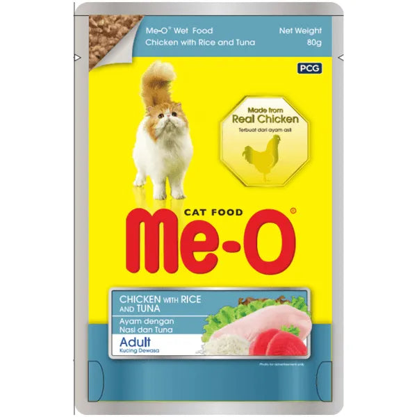 ME-O Chicken Rice & Tuna in Gravy | Wet Cat Food