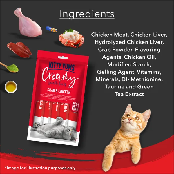 Kitty Yums Crab & Chicken Creamy Treat | Wet Cat Treats