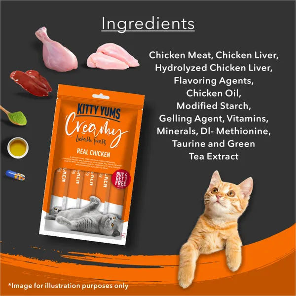 Kitty Yums Real Chicken Creamy Treat | Wet Cat Treats