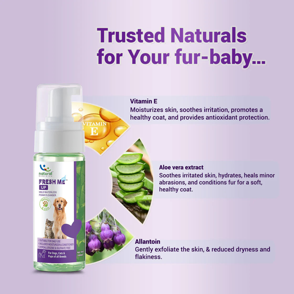 Natural Remedies Fresh Me Up Foam Cleanser | Pet Grooming Supplies