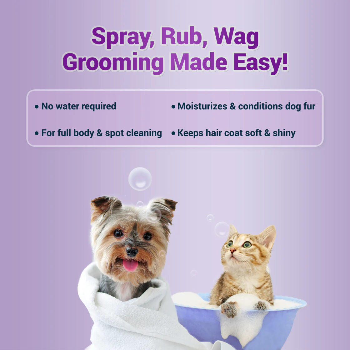 Natural Remedies Fresh Me Up Bloom Waterless Pet Shampoo (Aloe Vera) | Pet Grooming Supplies