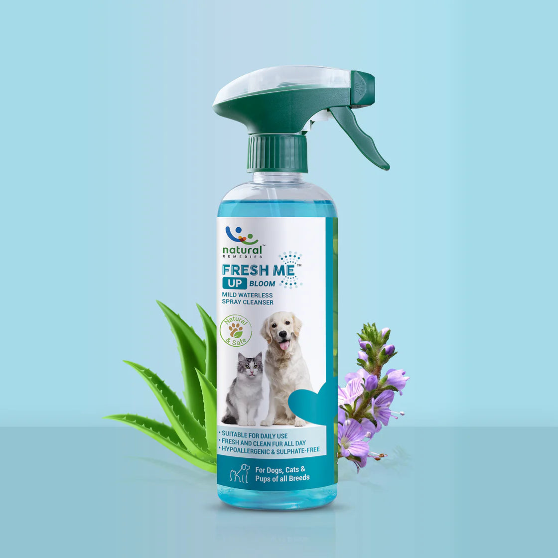 Natural Remedies Fresh Me Up Bloom Waterless Pet Shampoo (Lavender) | Pet Grooming Supplies