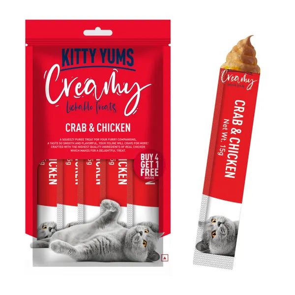 Kitty Yums Crab & Chicken Creamy Treat | Wet Cat Treats