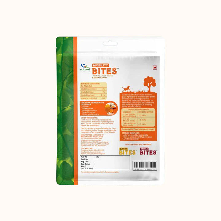 Natural Remedies Mobility Bites Banana Flavour | Soft Dog Treats