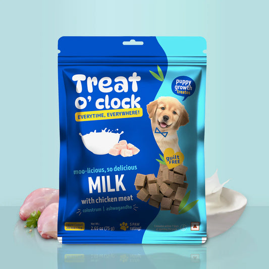 Natural Remedies Treat O'Clock Milk & Chicken Cubes | Soft Dog Treats