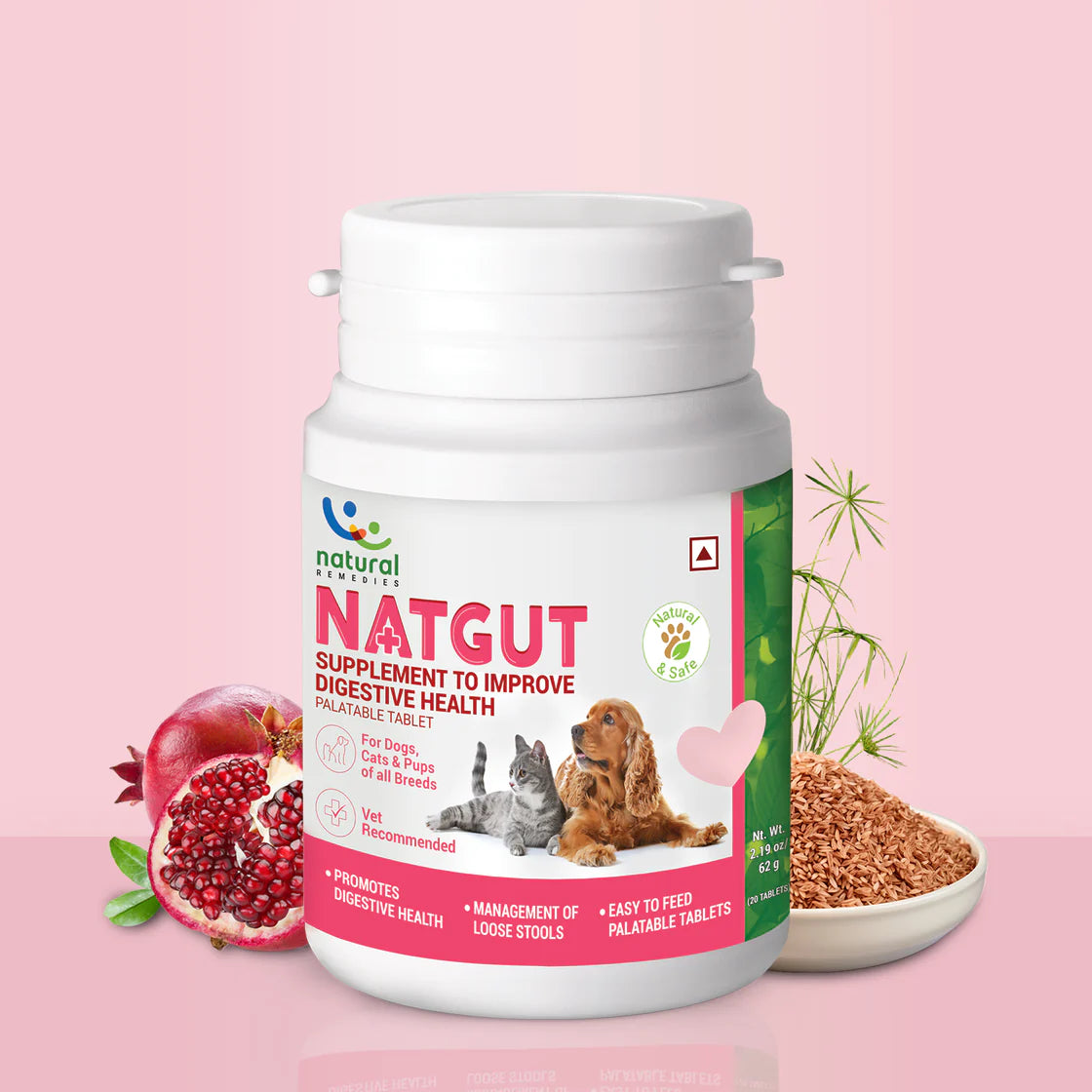 Natural Remedies NatGut Tablet | Pet Suppliments