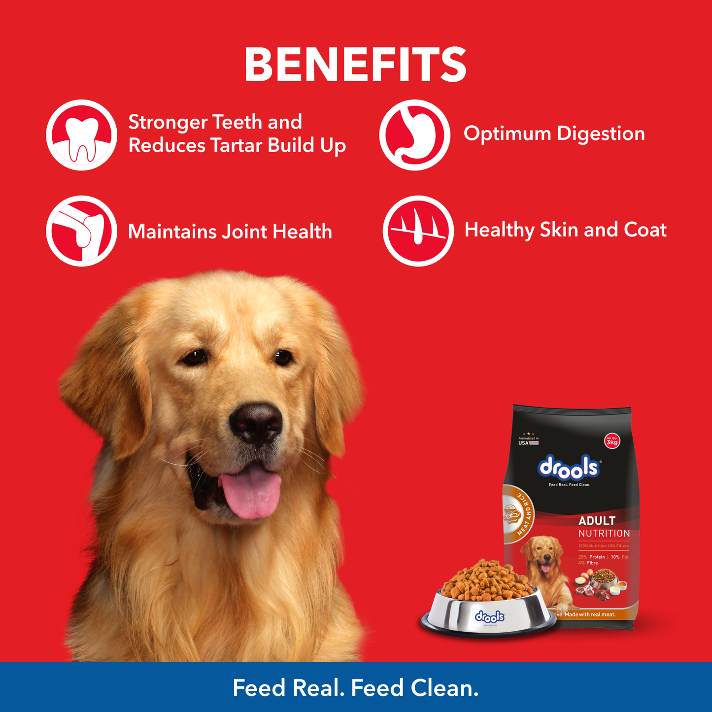 Drools Adult Meat & Rice | Dry Dog Food