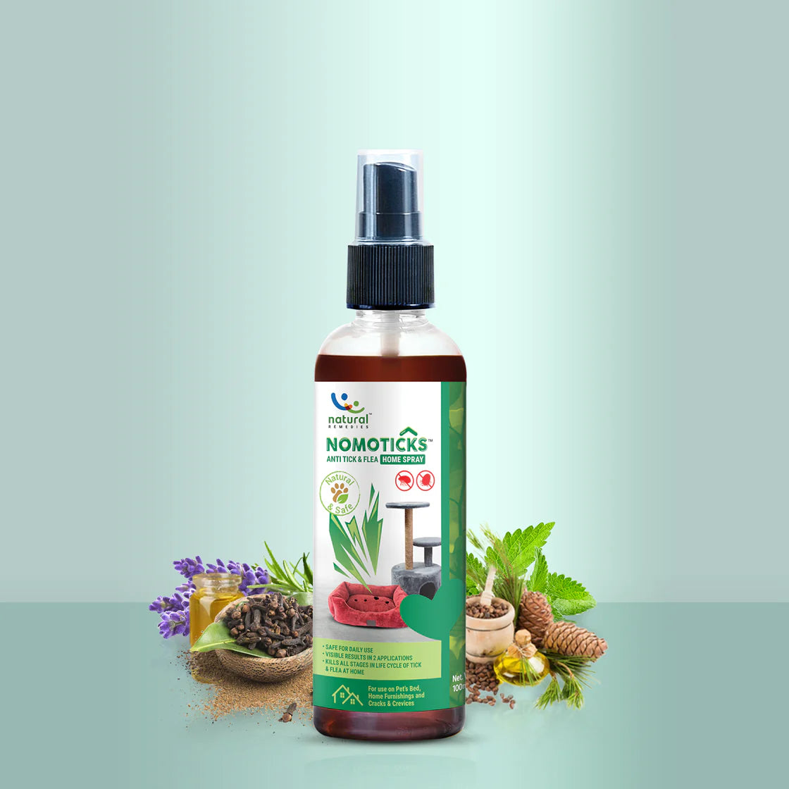Natural Remedies Nomoticks Home Spray | Tick & Flea Spray