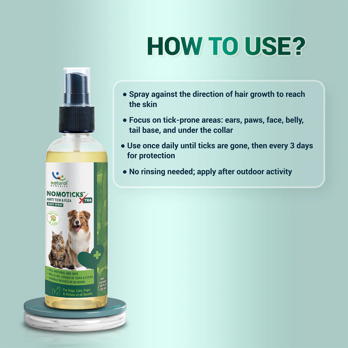 Natural Remedies Nomoticks Xtra Body Spray | Tick & Flea Spray