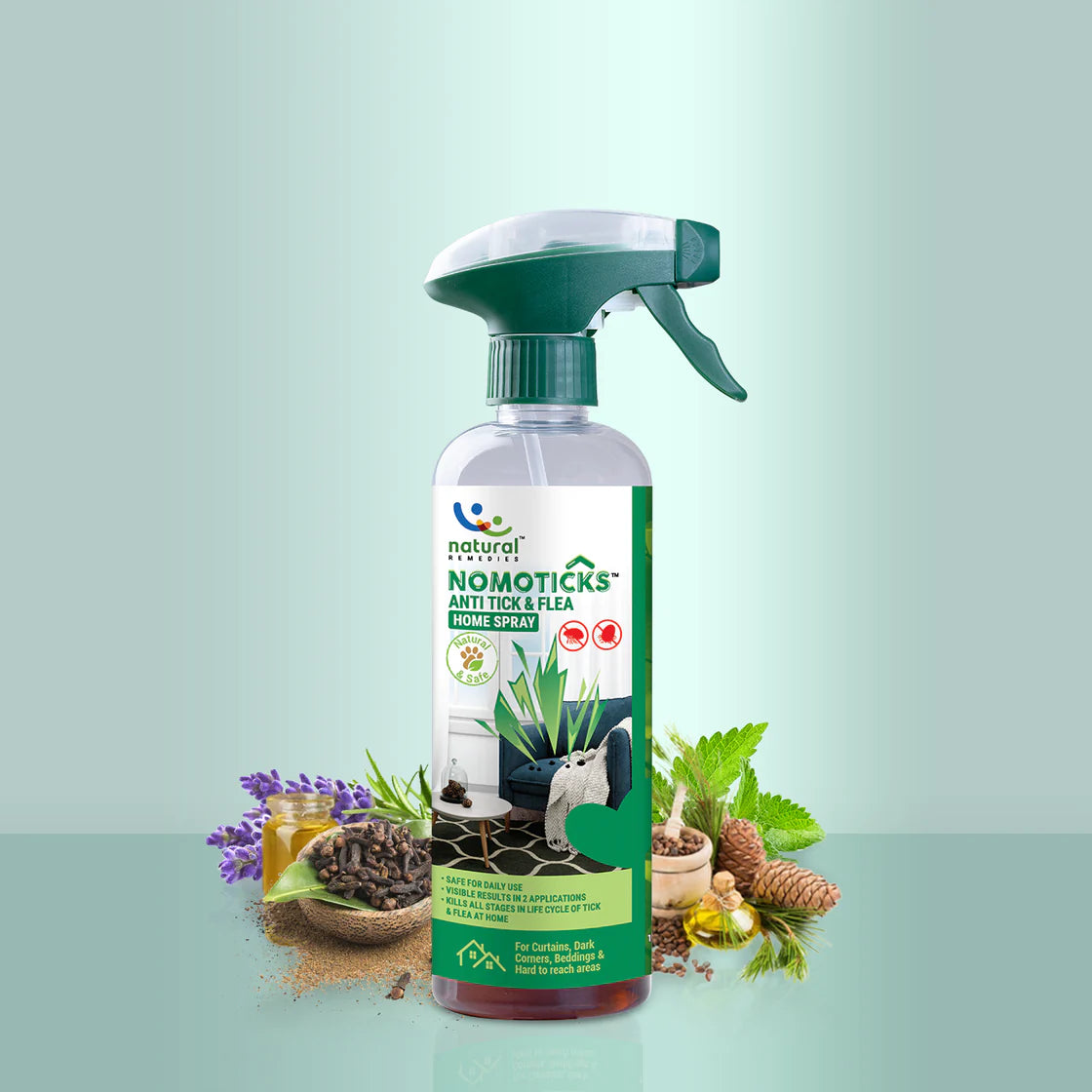 Natural Remedies Nomoticks Home Spray | Tick & Flea Spray
