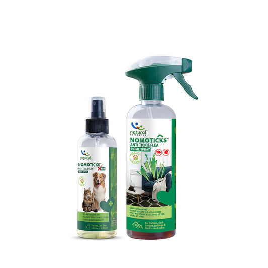 Natural Remedies Nomoticks Body & Home Spray Combo | Tick & Flea Spray
