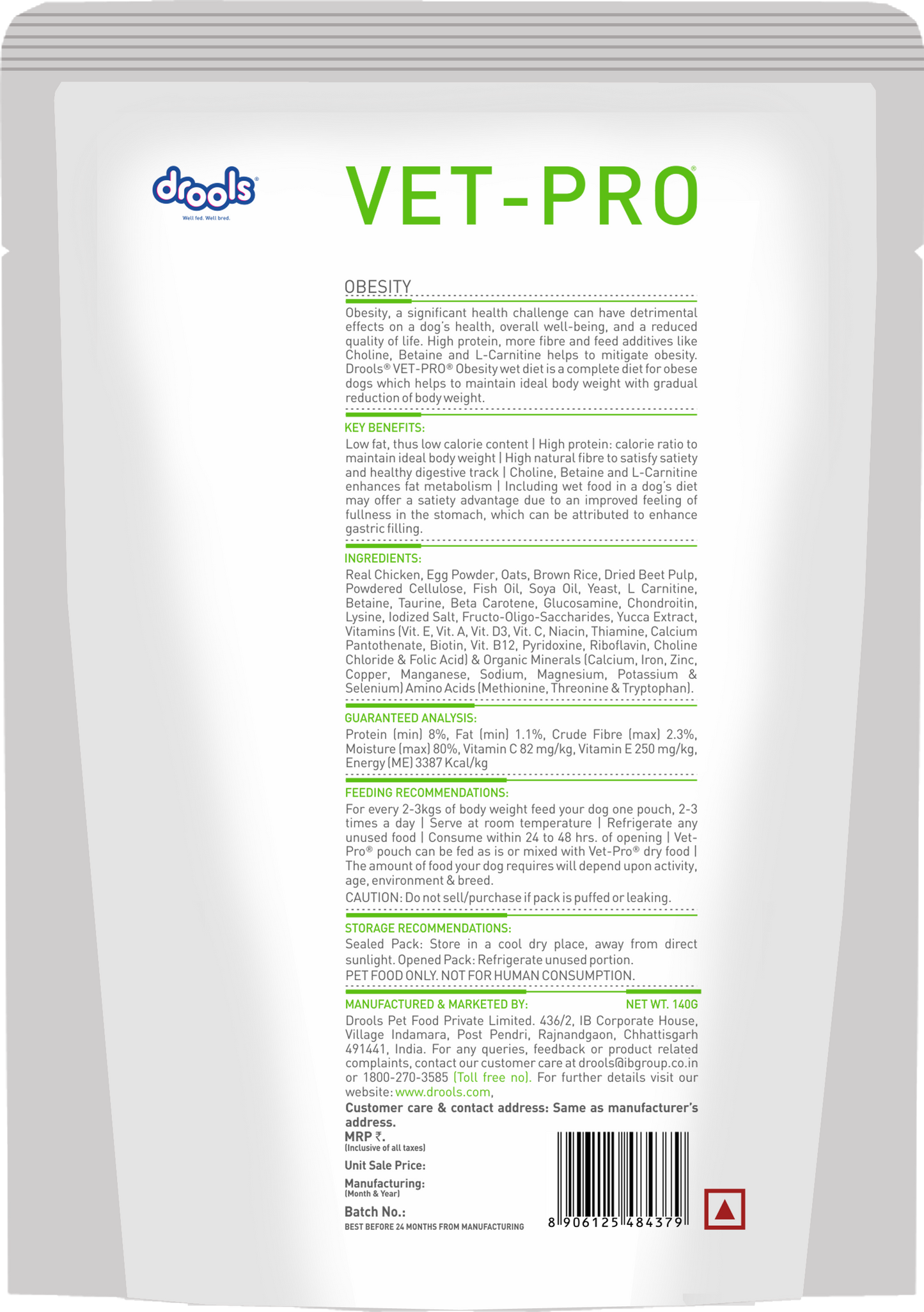 Drools Vet-Pro Obesity Gravy | Wet Dog Food