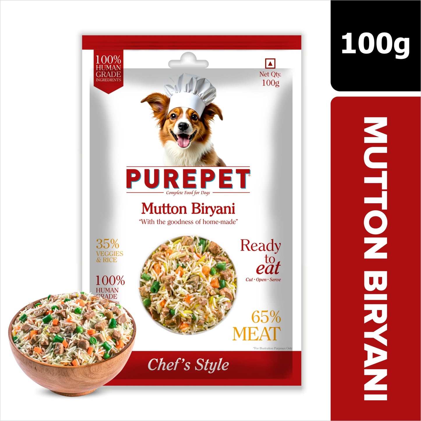 Purepet Mutton Biryani | Fresh Dog Food