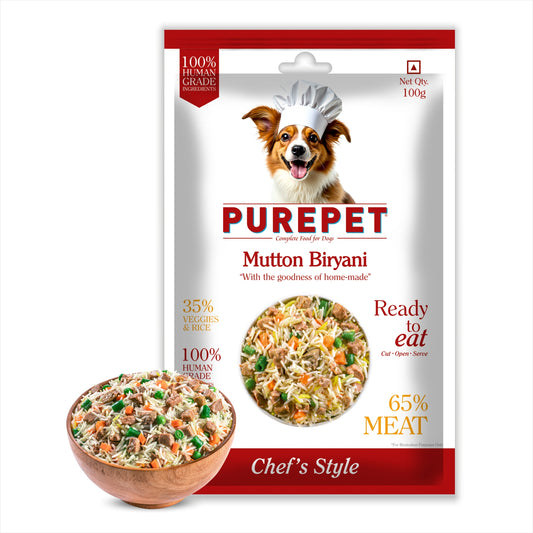 Purepet Mutton Biryani | Fresh Dog Food
