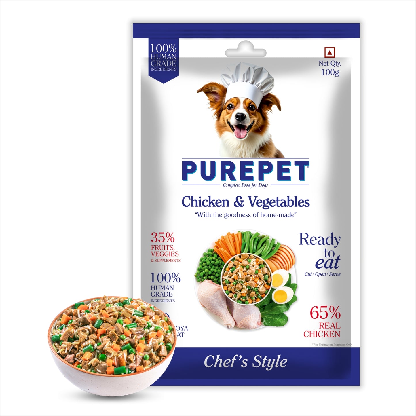 Purepet Chicken & Vegetable Biryani | Fresh Dog Food