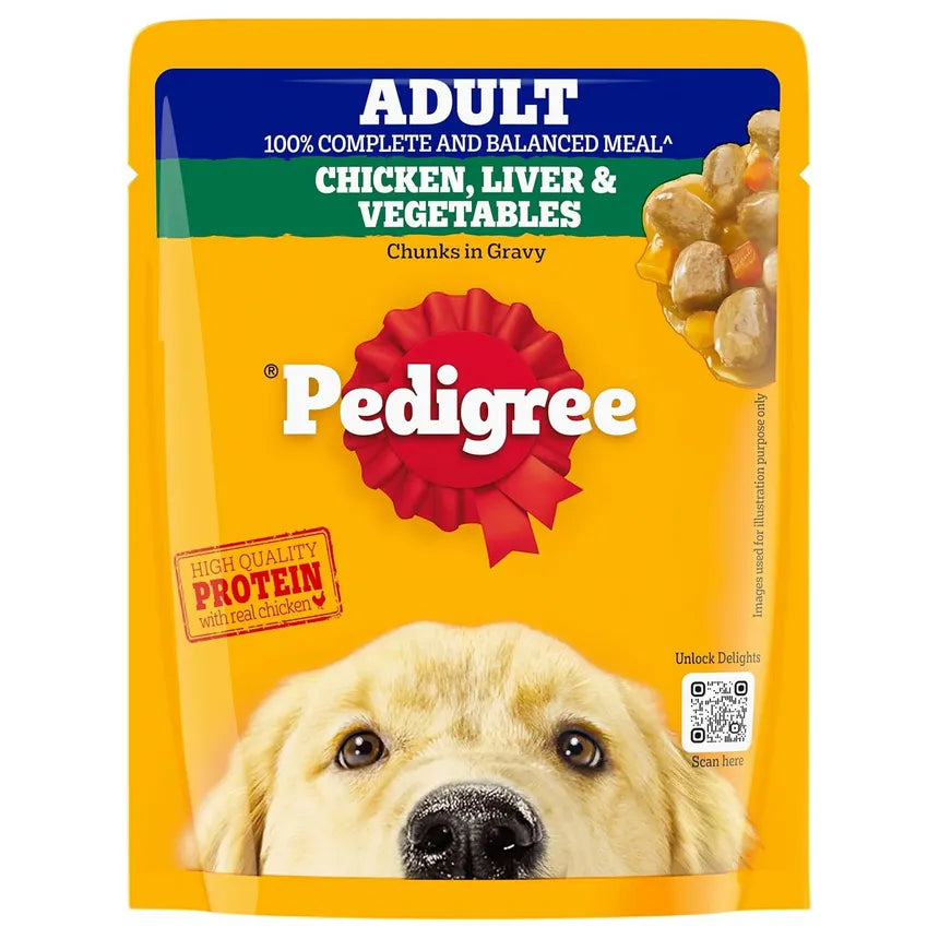 Pedigree Adult Chicken Liver & Vegetable Gravy | Wet Dog Food
