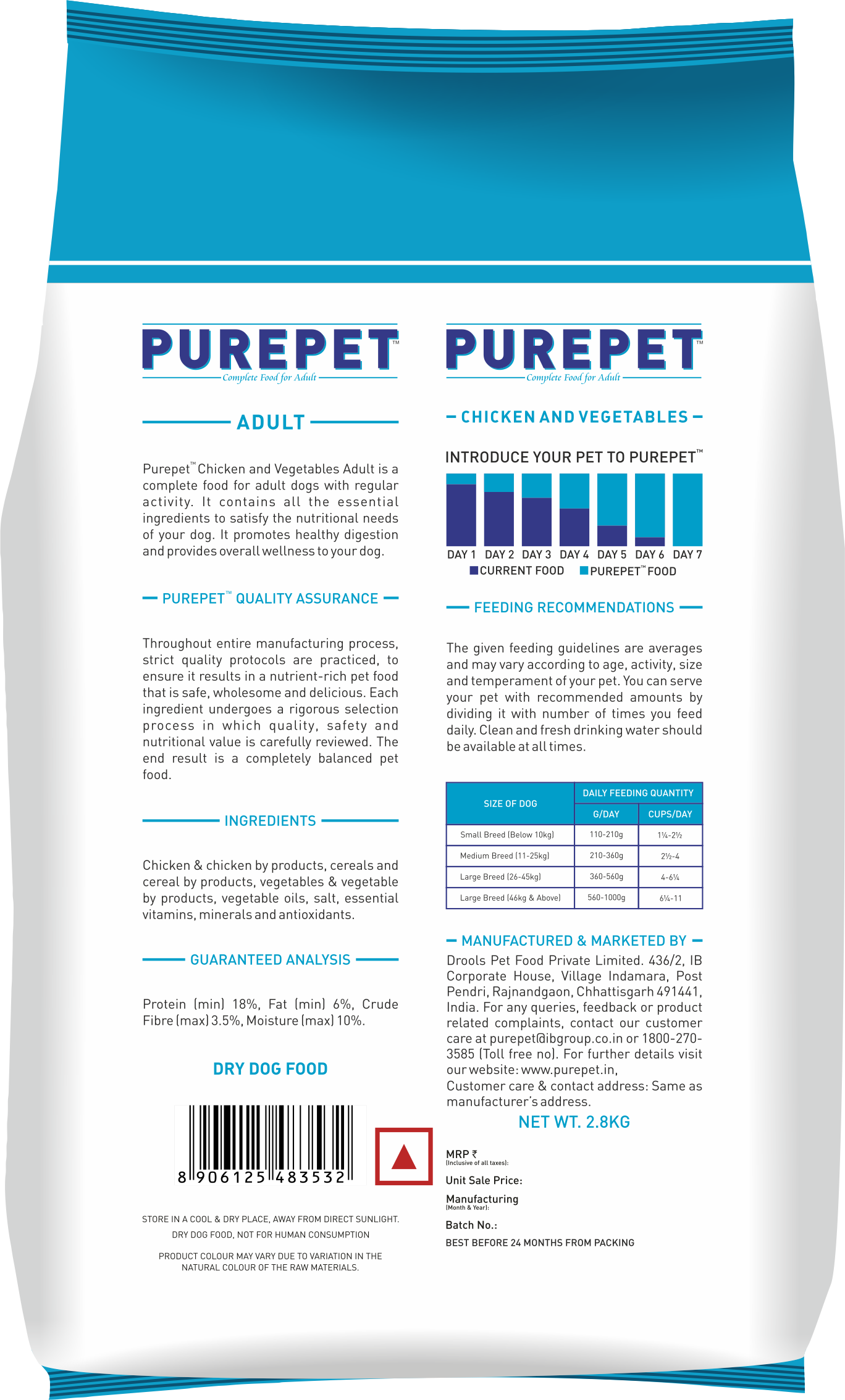 Purepet Adult Chicken & Vegetable | Dry Dog Food