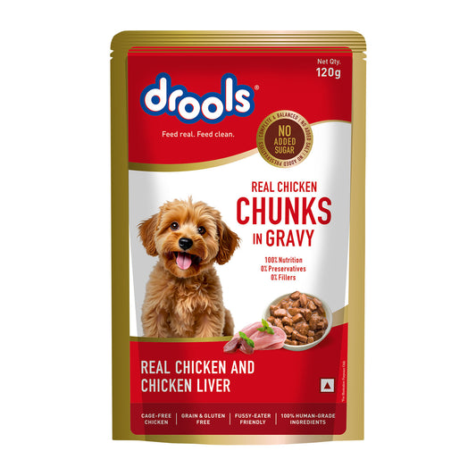 Drools Adult Chicken & Chicken Liver Gravy | Wet Dog Food