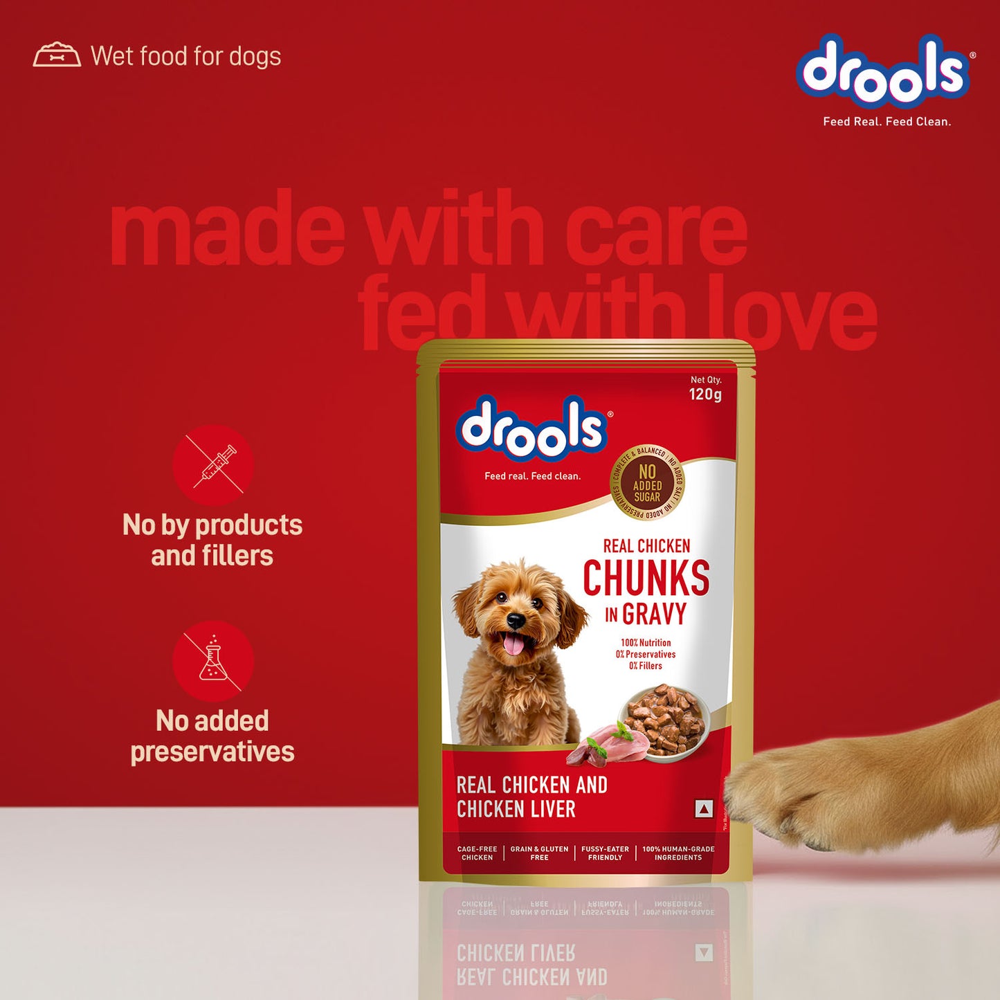Drools Adult Chicken & Chicken Liver Gravy | Wet Dog Food