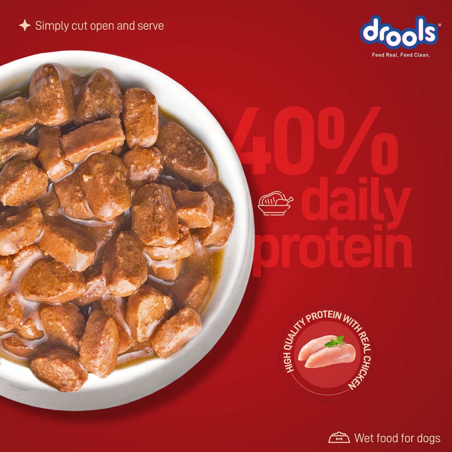 Drools Adult Chicken & Chicken Liver Gravy | Wet Dog Food