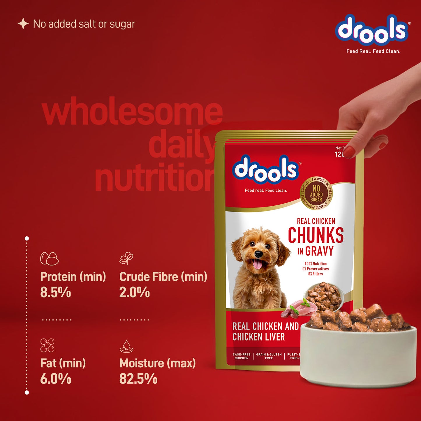 Drools Adult Chicken & Chicken Liver Gravy | Wet Dog Food