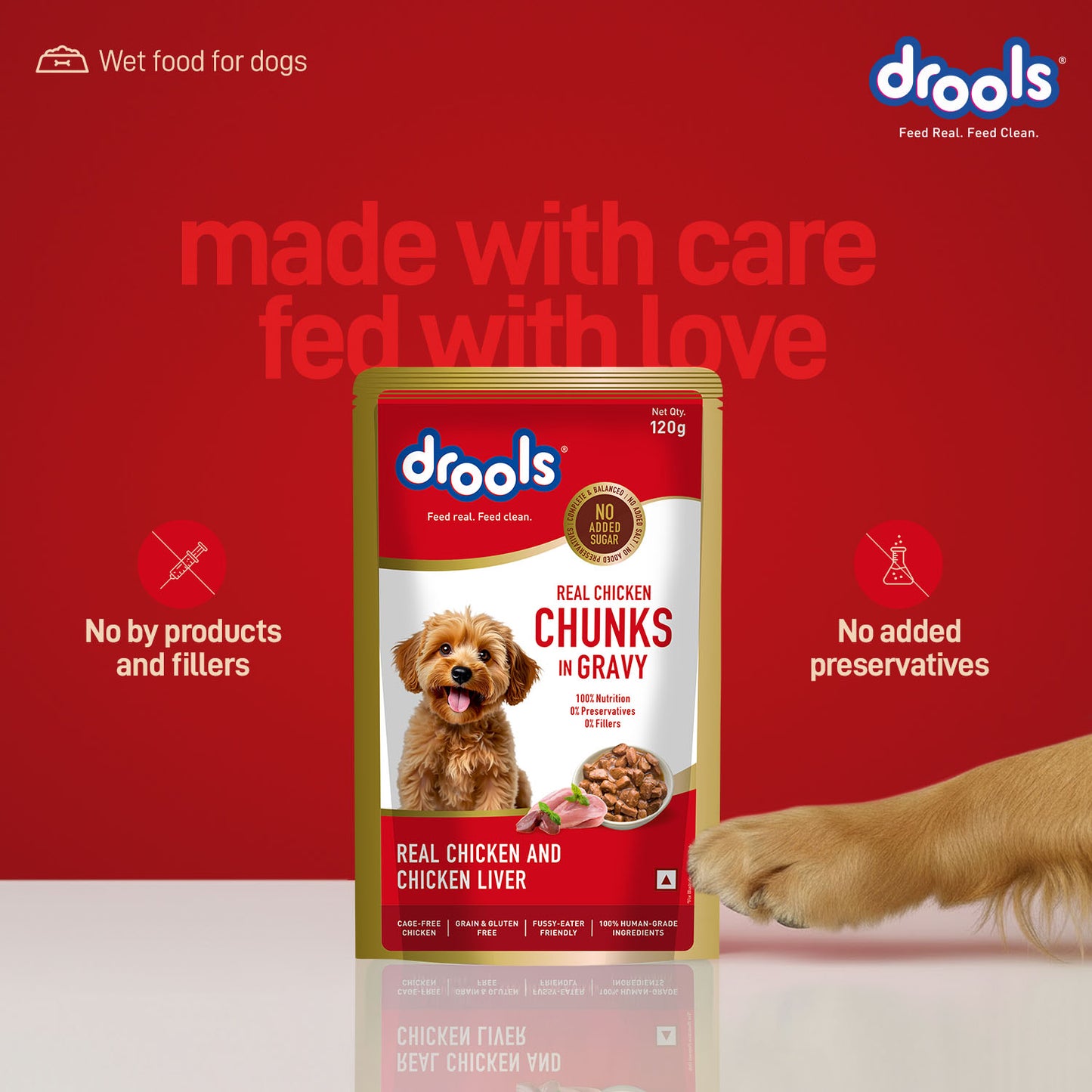 Drools Adult Chicken & Chicken Liver Gravy | Wet Dog Food