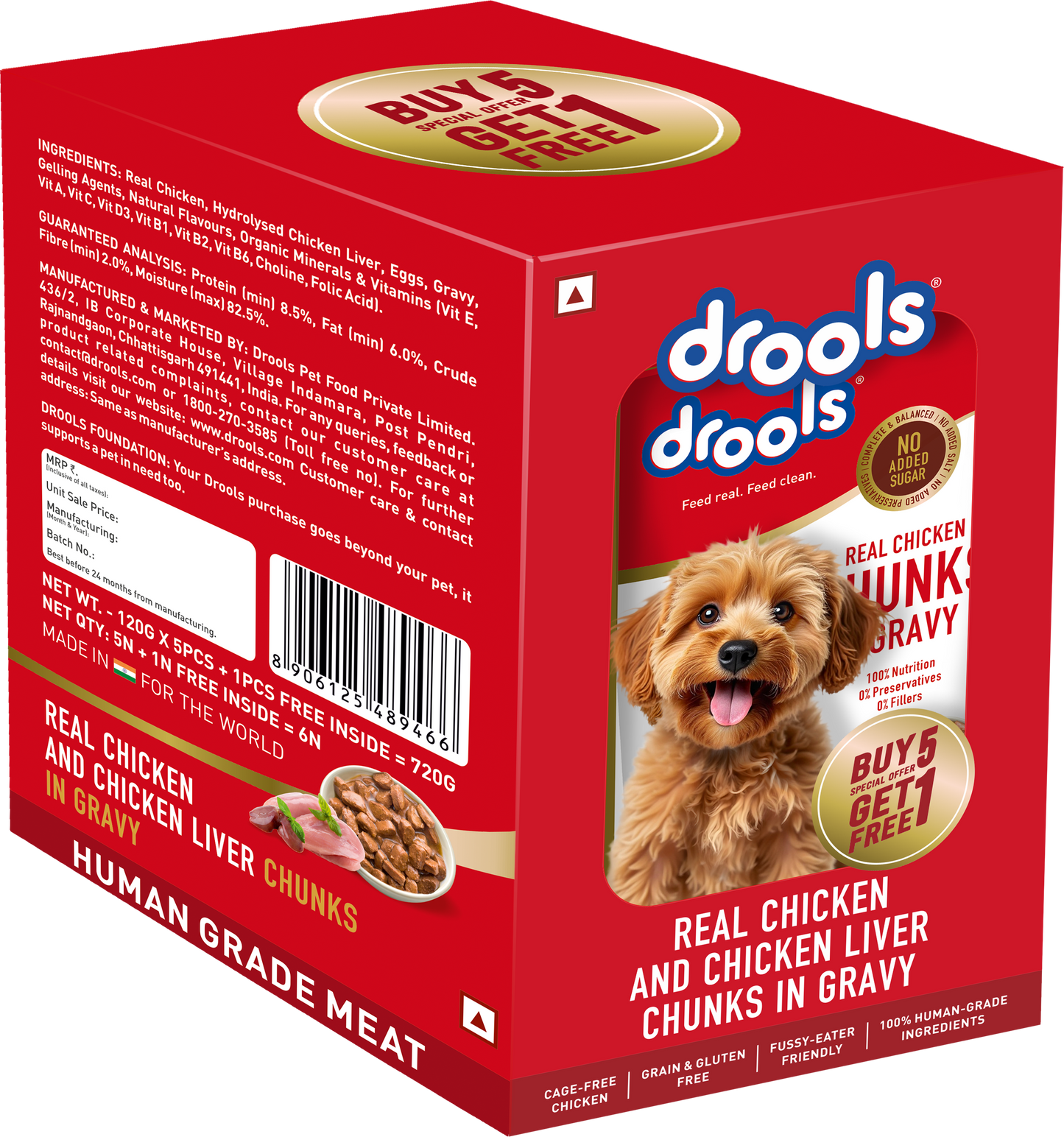 Drools Adult Chicken & Chicken Liver Gravy | Wet Dog Food