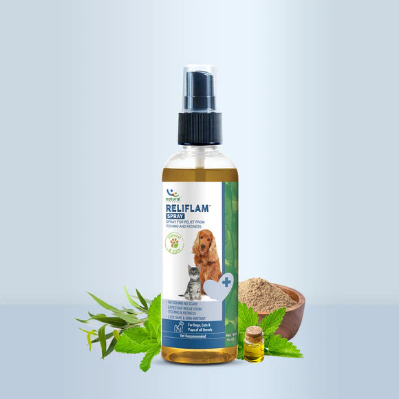 Natural Remedies Reliflam Itch Relief Spray 75ml | Pet Medicines